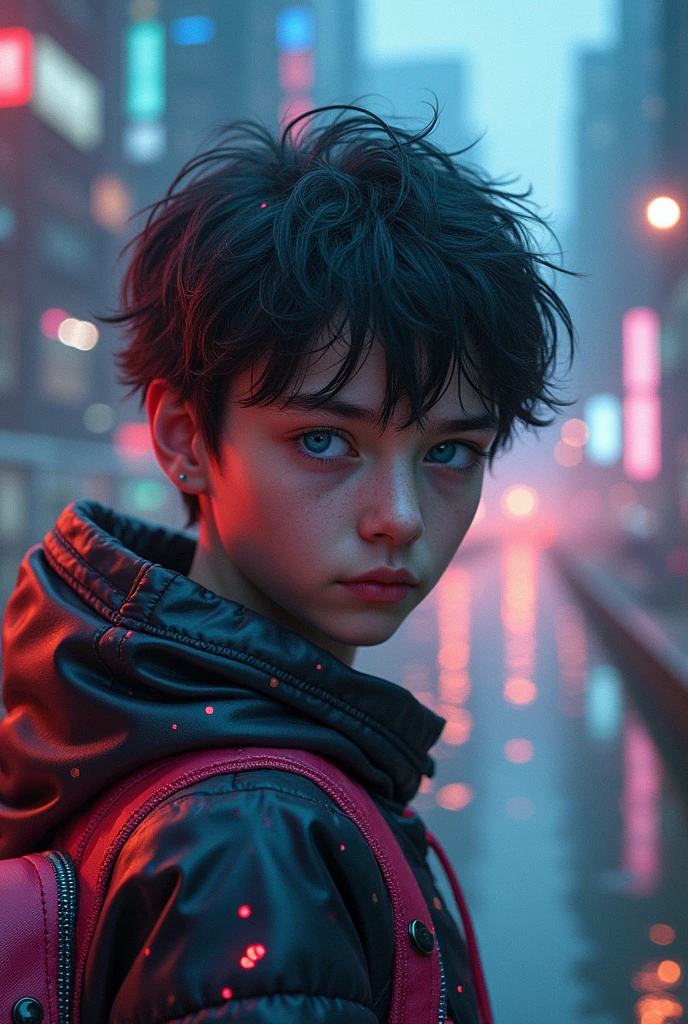 Unbeatable masterpiece, Ultra photo realsisim, Perfect artwork, Intricate details, Best quality, Strong light, High contrast, Cyberpunk, Quantum punk, Nano punk, (Machinary:1.4)(Masterpiece) , (Best quality) , (extremely detailed wallpaper CG unity 8k) , (best character detail:1.36), marshes, Oppressive skies, whitering , Colorful, White background, detailed eyes, cold eyes, detailed eyeshadows, blue eyes, Simple background, dark brown hair, 1boy, matured boy, (short hair:1.3), high high quality