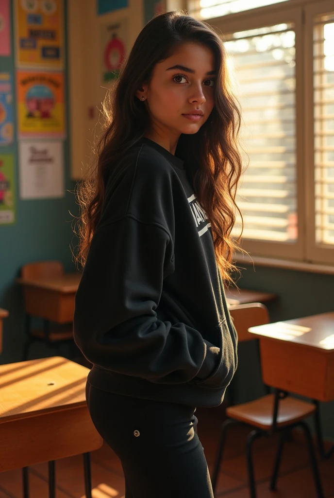 s kiss, classroom, soft sweater, tiny tits, no pants