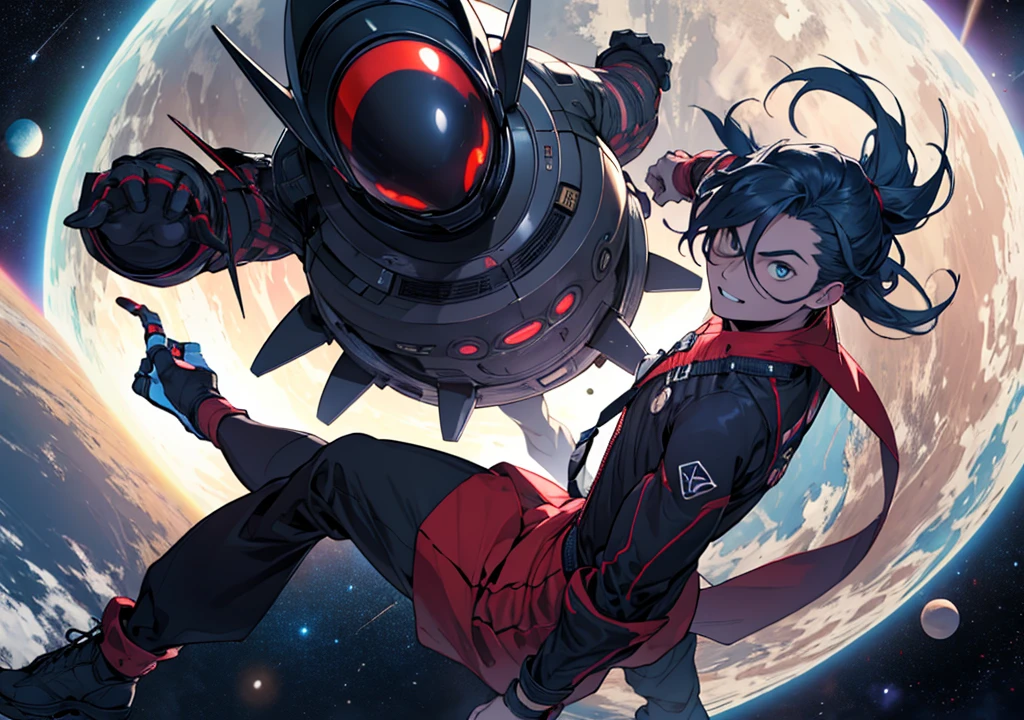 an evil alien controlling all the planets with threads