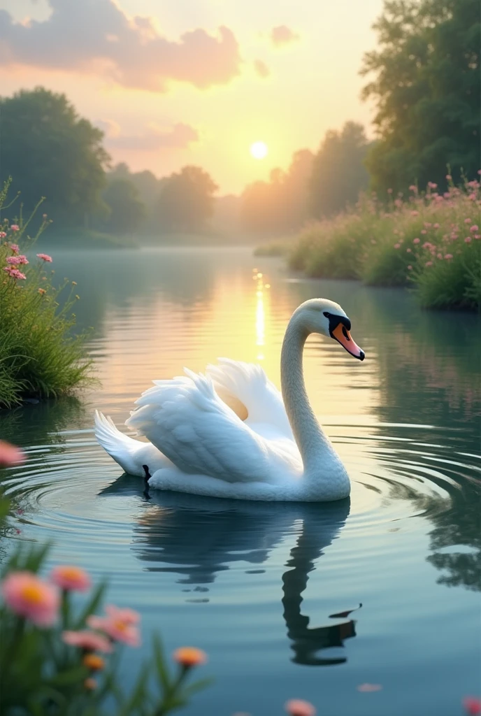 Drawing Swan From the side 