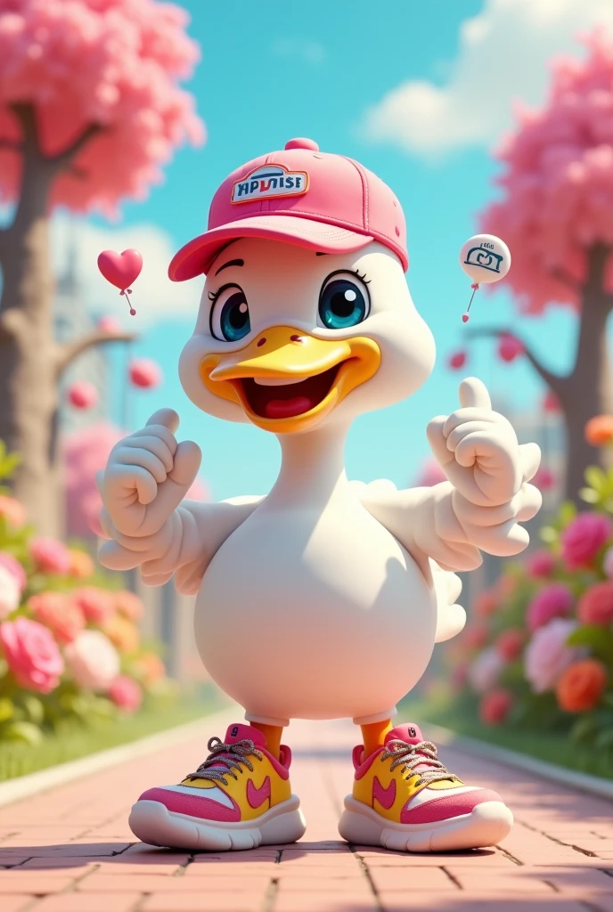 Create a male animal mascot, swan but make the mascot in the style of the kpop group SKZOO mascots, Stray Kids.