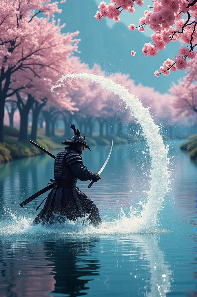Water strike with the katana