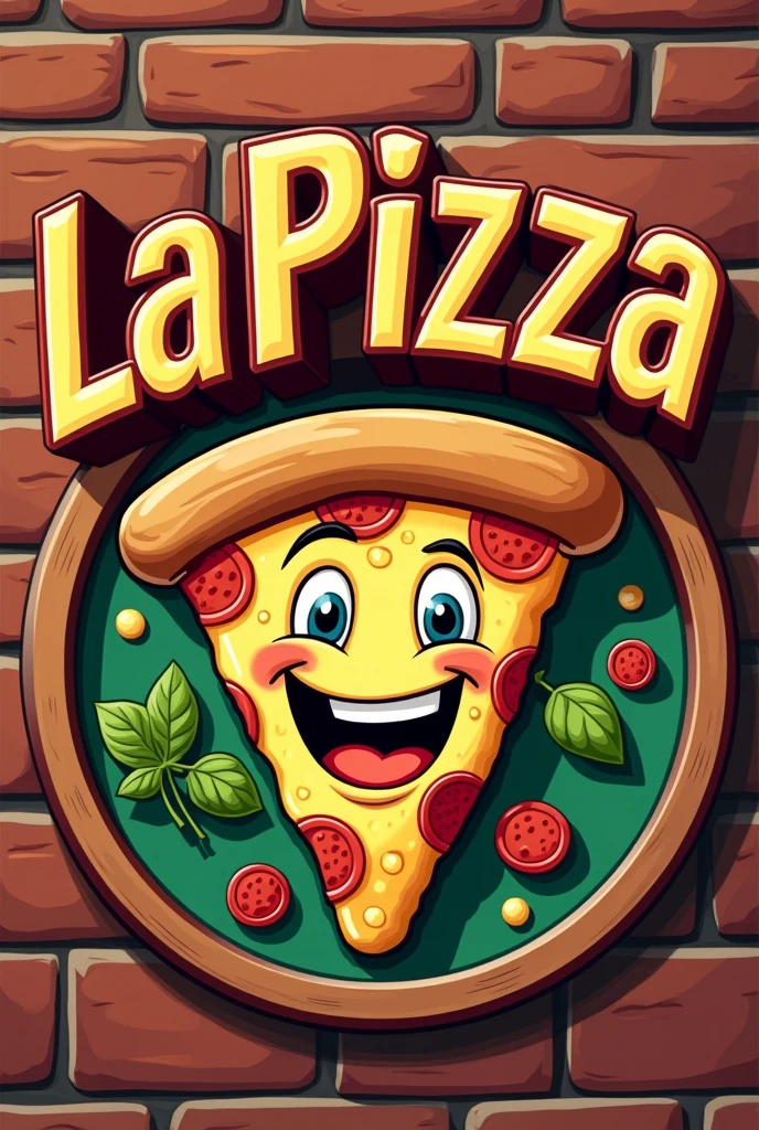 create an eye-catching logo for my pizza shop: "La pizza"