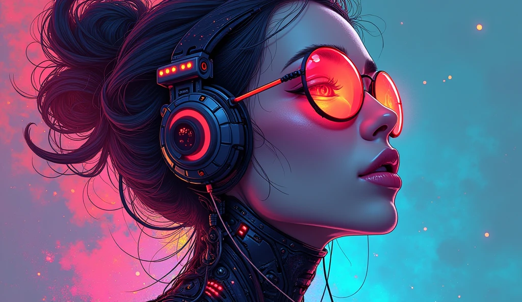 (masterpiece:1.2),(Highest quality),(Super detailed),(Ultra-high resolution),(Best illustrations),8k,wallpaper,Beautiful female cyborg,whole body,psychedelic,Vector art,Layered textures,progressive,pop,sf,cyber punk,Super sexy:2.0