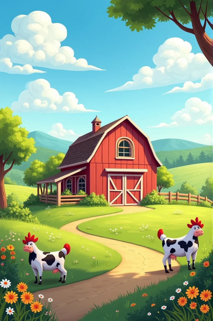 Creative folder with a country theme