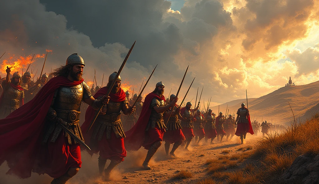 biblical history: King David's soldiers in battle