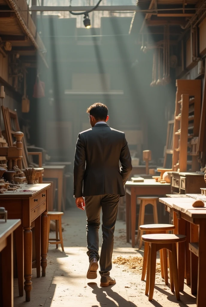 create me a furniture buyer in the carpentry shop