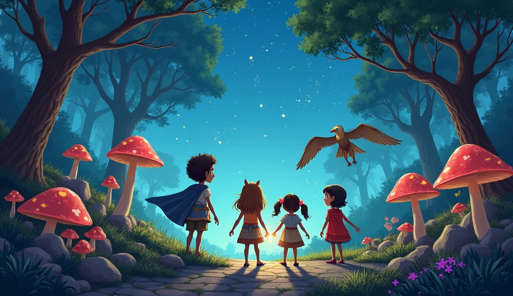 In a fantastical world filled with mythical creatures and magic, a group of adventurous kids embark on a journey to save their kingdom from an evil sorcerer. With their bravery and determination, they overcome challenges and discover their own hidden powers.