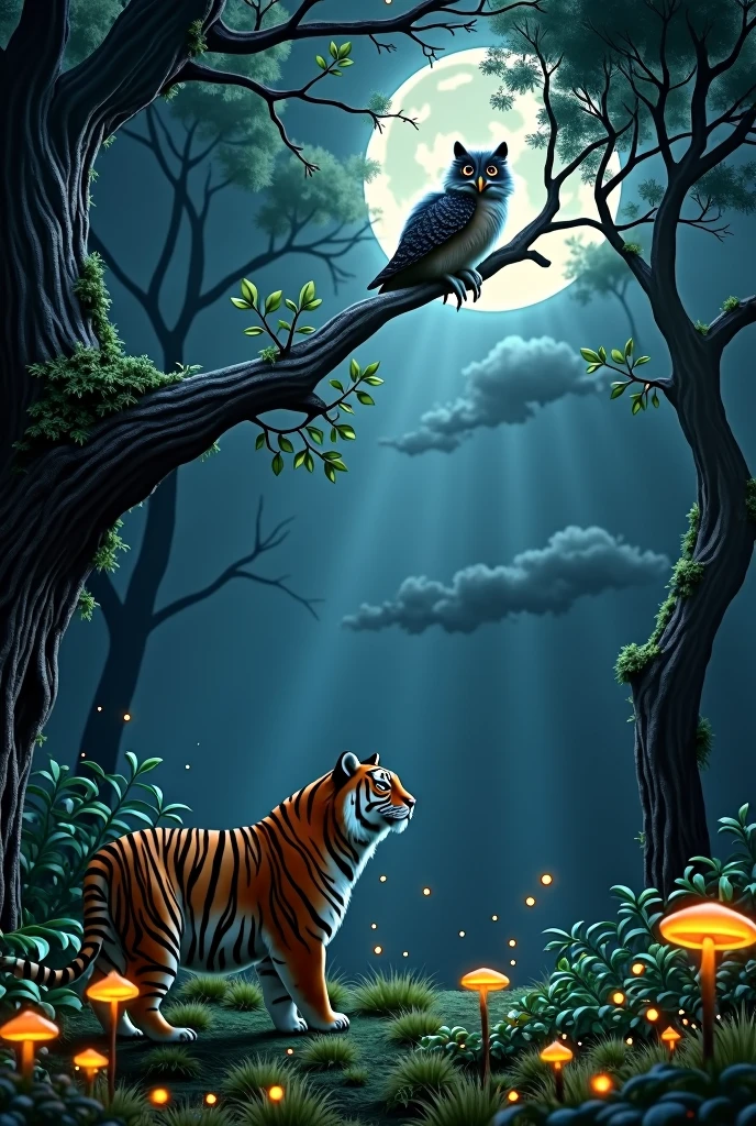 The owl called the tiger and said: