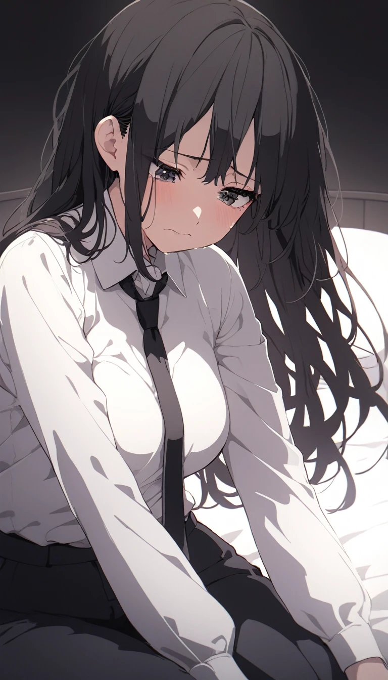 a girl in leggings masturbating, touching her pussy, rapidly smoking cigarettes, sucking very hard on cigarette, deeply inhaling, on the bed, pain, agony, the cigarette ash is growing very long, the cigarette ash is very long, SMOKE IN MOUTH, lots of cigarette ash, pigtails