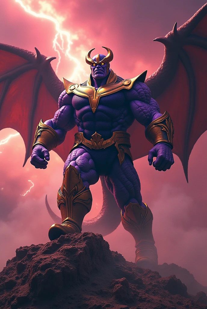 fusion of super villain thanos+dragon.