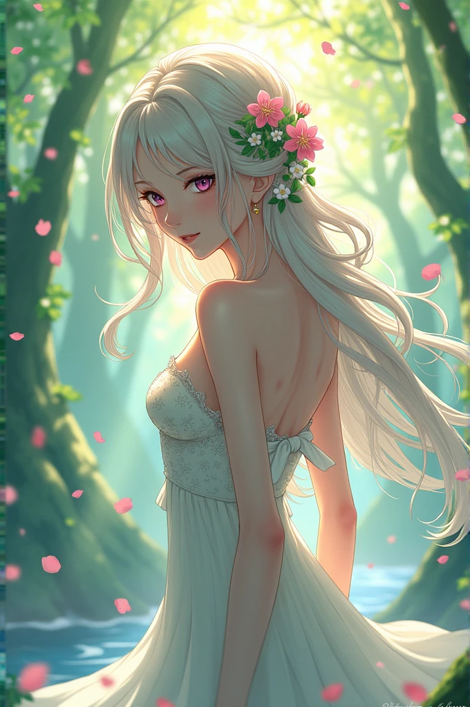 Naked female amine character