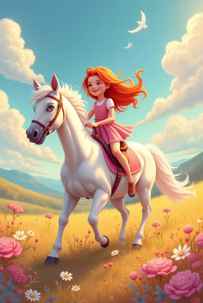 IMAGE OF A GIRL RIDING A HORSE, NOT SO REALISTIC