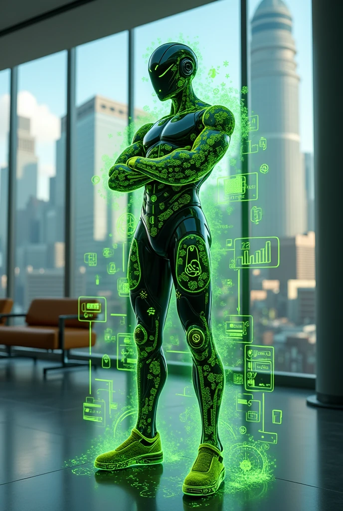 An avatar for a company that teaches financial education and entrepreneurship,This character may or may not be human 