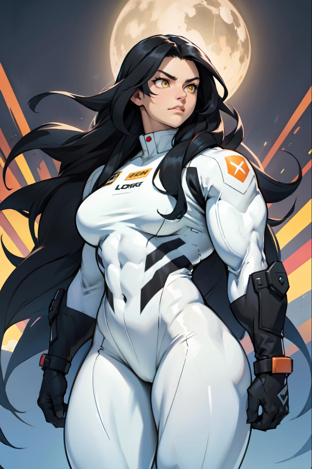 1 girl muscular pale skin muscular muscular muscular black hair yellow eyes muscular muscular long hair long hair long hair long hair long hair long hair long hair long hair long hair long hair long hair long hair  muscular muscular long long long long long long long long long bodysuit pilot suit thick thick thick thick thick thick thick thick thick thick thick thick thick thick frown feminine