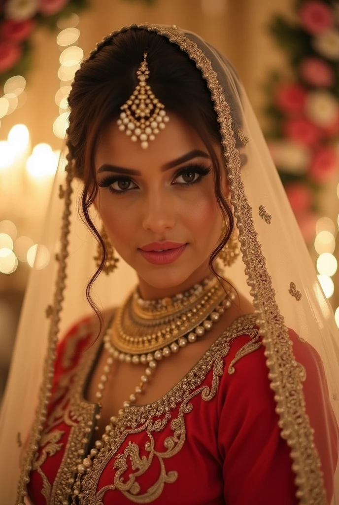 pakistani brides half showing face poses