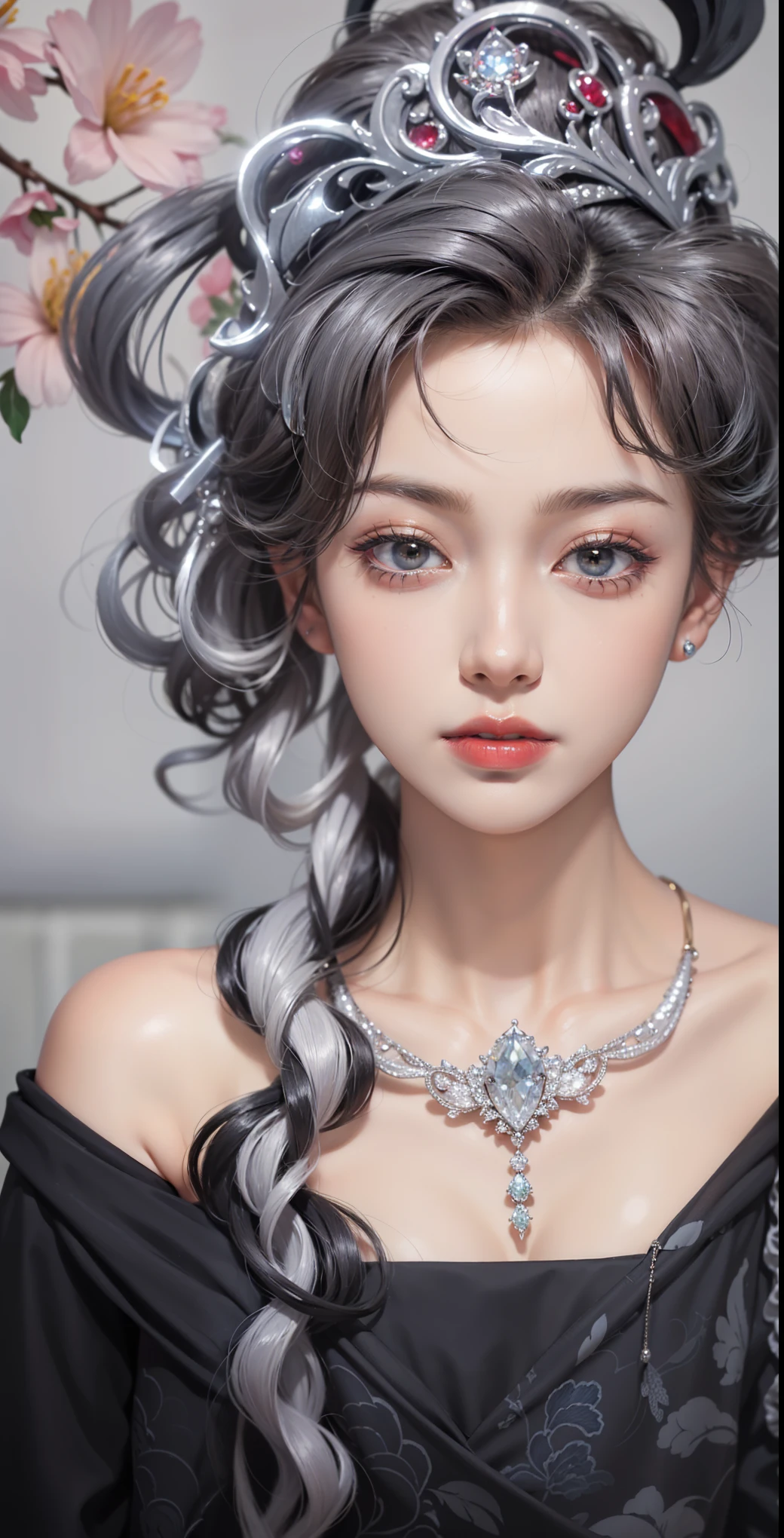 Very detailed, Delicate face, Realistic style, Stock Photography , rich and colorful, Surrealism, Realistic textures, Dramatic Lighting, Distiller 800 (8K, original photo, Better quality, masterpiece: 1.2), Very detailed, (Extremely delicate skin: 1.2), 8K Ultra HD, SLR camera, Soft Light, high quality, 冰冻Queen,, snow castle,Blue pupils,Apply red lipstick,Queen,Gorgeous clothing,gem, diamond, Gold Jewelry,Printed lace,Silk dress,珍珠diamondgem,