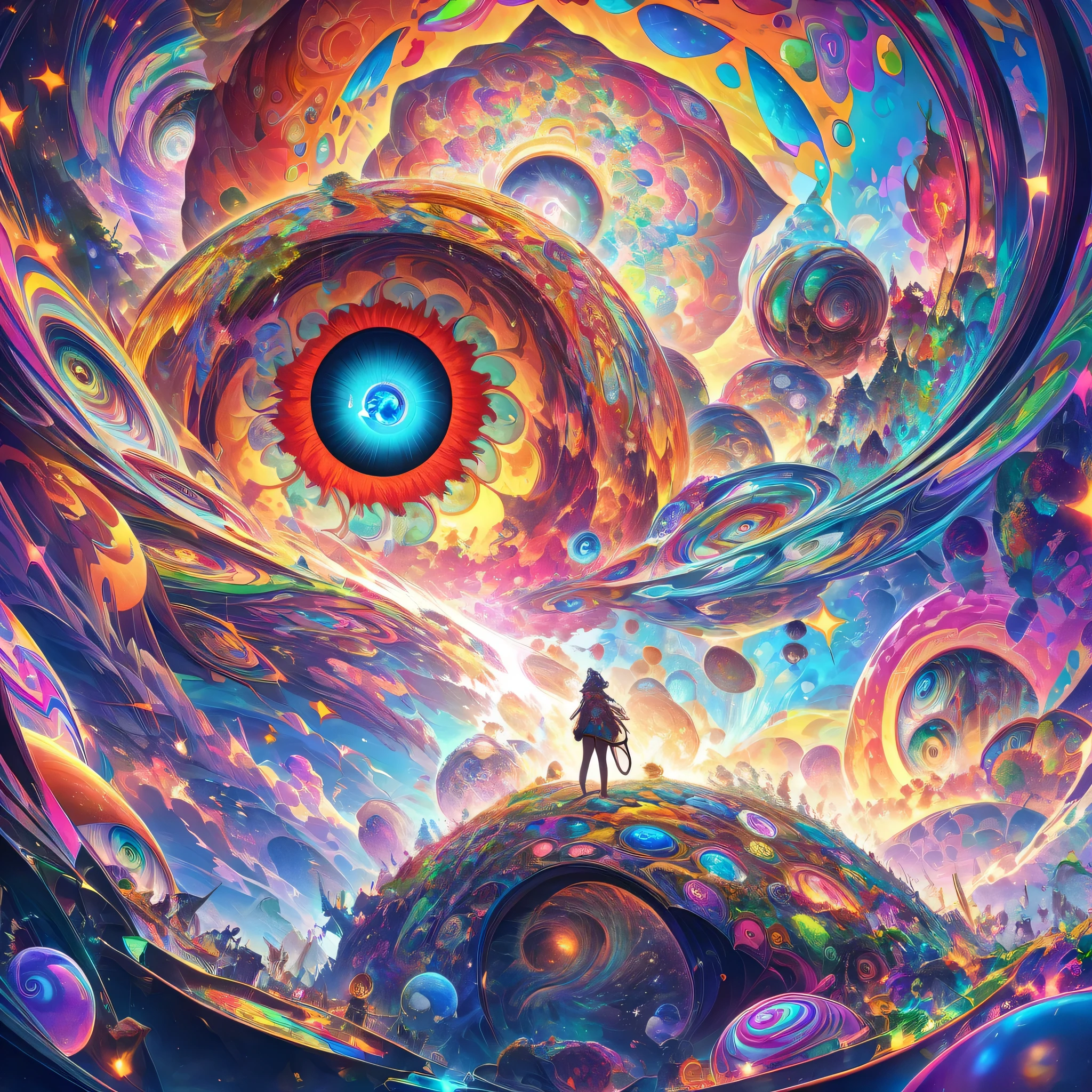 Universe, LSD, Fractal Worlds, Giant Eyes