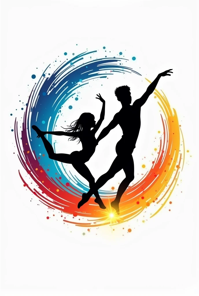 Design a dynamic and modern logo for a dance studio named 'Dance Planet.' The logo should convey energy, creativity, and movement, reflecting the vibrant spirit of hip-hop and other dance styles. Incorporate elements that represent both the 'planet' concept, such as a globe or circular shape, and the 'dance' theme, like stylized figures in motion, rhythmic lines, or abstract patterns. Use bold, contrasting colors that stand out and capture attention. The logo should be versatile enough to work across different media, from digital platforms to physical signage."