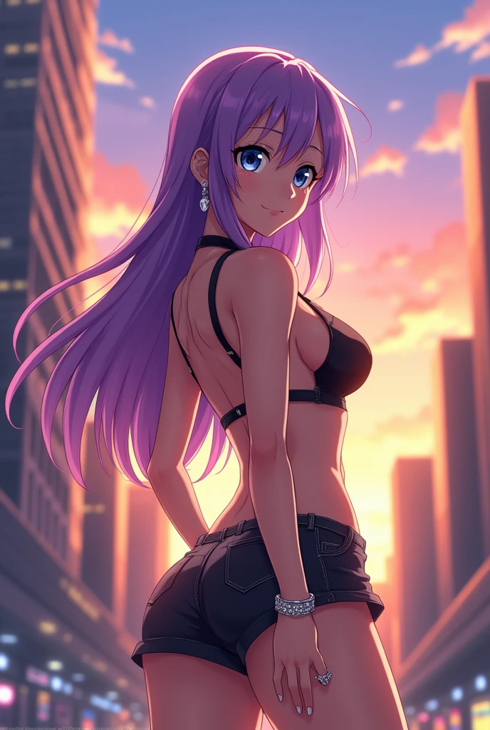 A hot anime girl with big