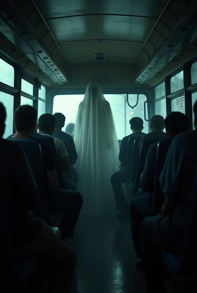 Ghost seating infront off men scary in bus