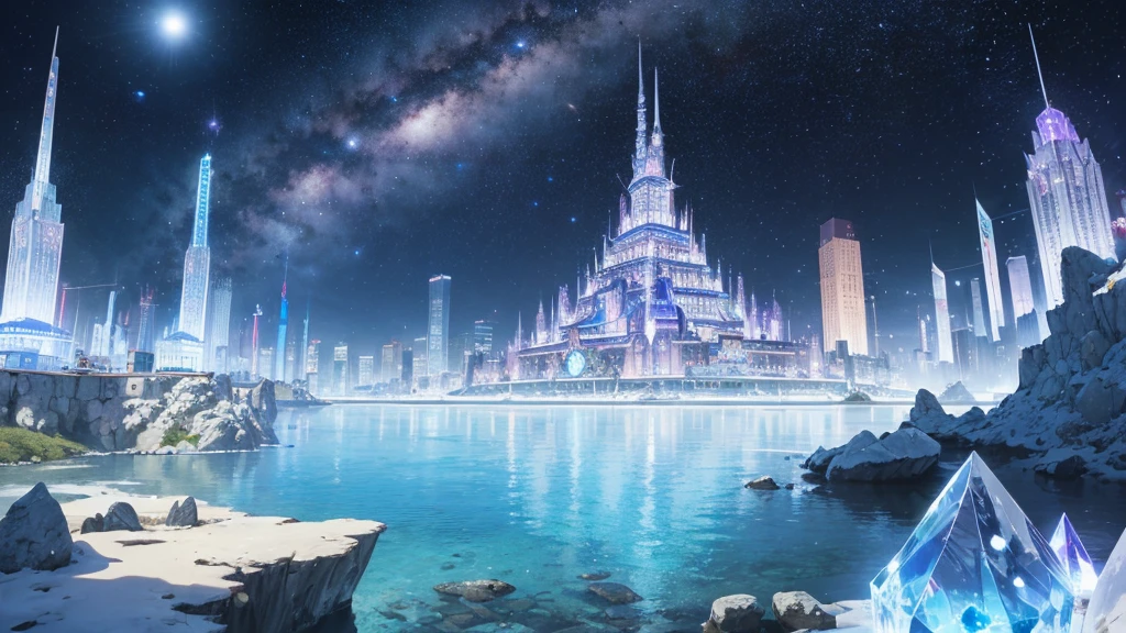Sky City、Laputa、Floating Island、technology、Crystal crystal、universe、Milky Way、