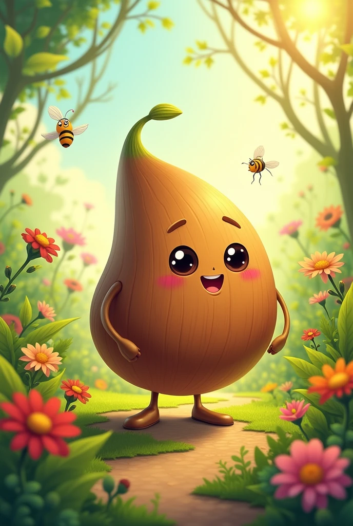 character that is a seed created for kids. it is name is zoi brown color