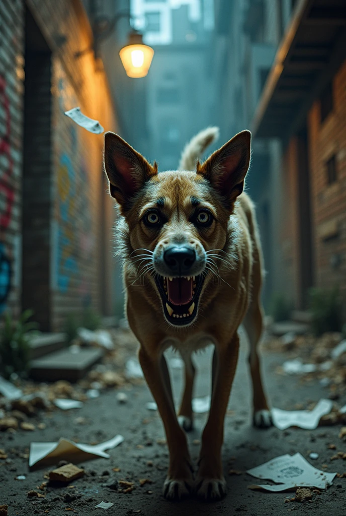 mixed breed terrier with rabies