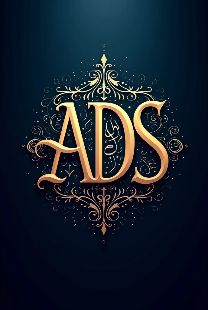 Make (ADS) capital letters logo arabic style