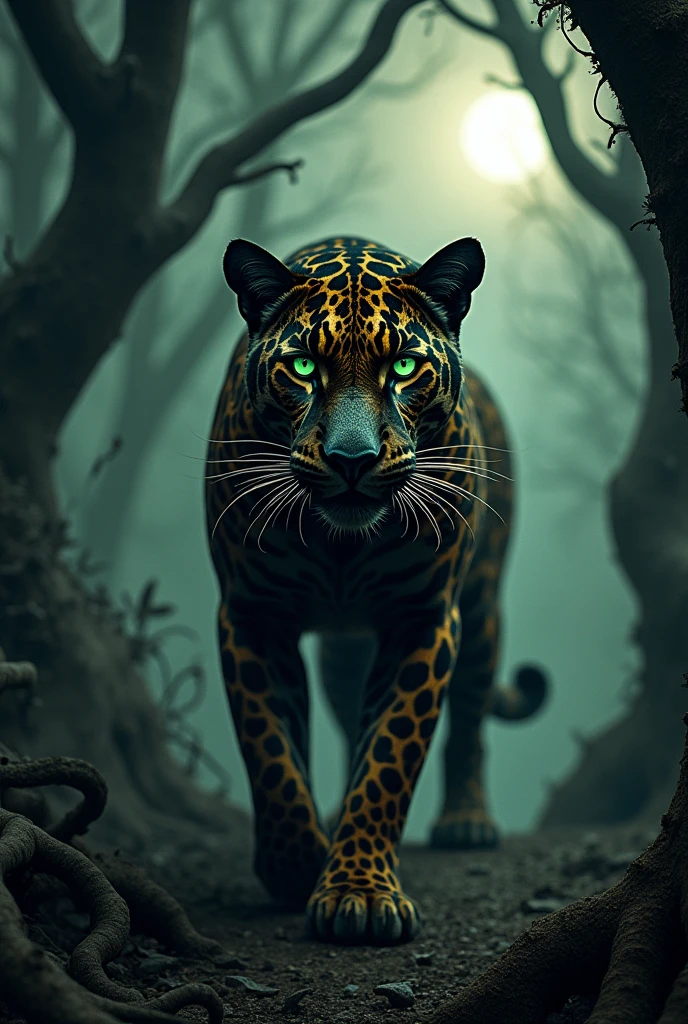 Paint a jaguar in gothic style