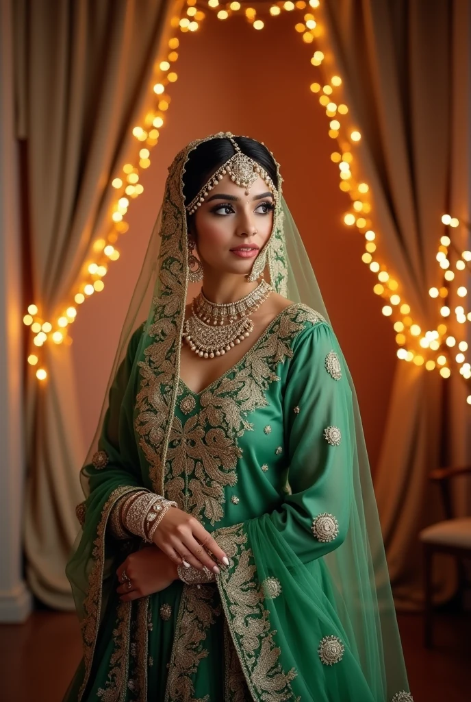 pakistani brides poses in which half face is hidden
