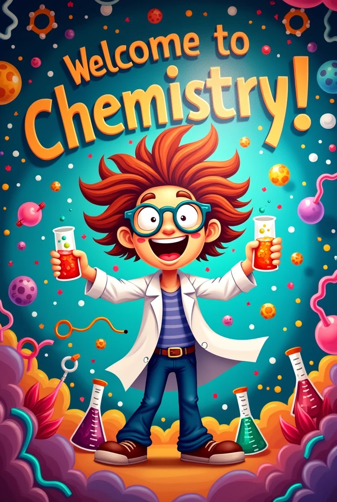 Welcome mural for chemistry high school