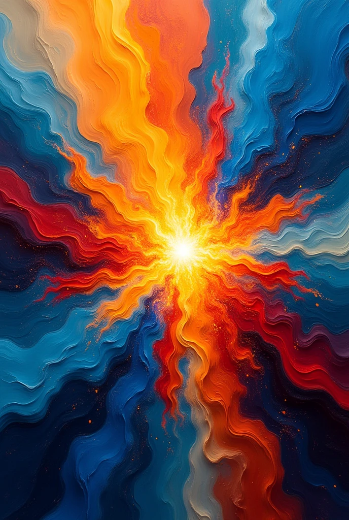 An artistic, abstract background with bold colors and dynamic patterns, creating a vibrant and eye-catching setting for creative or design-oriented products.