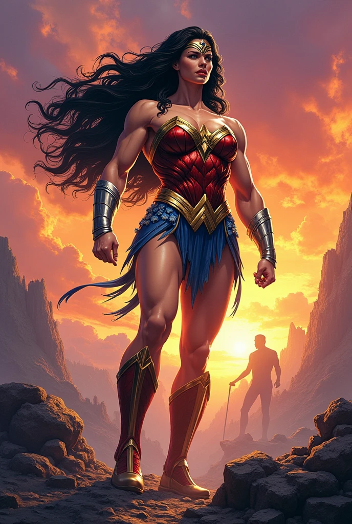 huge muscle woman wonder woman
