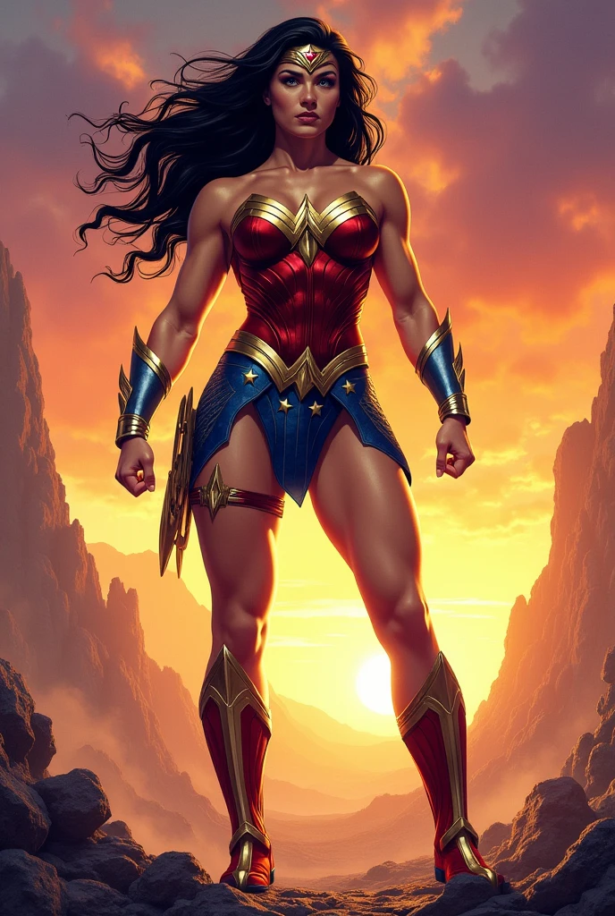 huge muscle woman wonder woman
