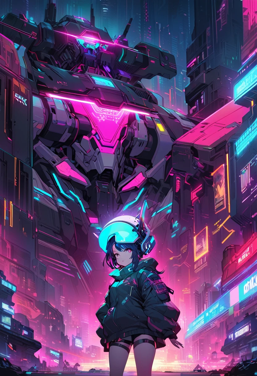 Anime girl with dark blue hair and a futuristic helmet with lasers, Cyberpunk art inspired by Yanjun Chen, pixiv Contest Winner, Digital Art, Cyberpunk Anime Girl mech, digital Cyberpunk anime art, anime cyberpunk art, Digital Cyberpunk - Anime Art, Cyberpunk Anime Girl, Cyberpunk anime art, female cyberpunk anime, Cyberpunk art style, cute Cyborg Girl, Cyborg Girl