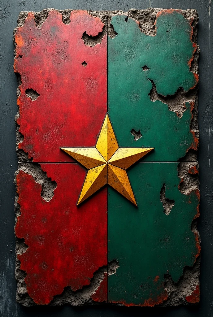 Country flag for the country Marthan in metal style
