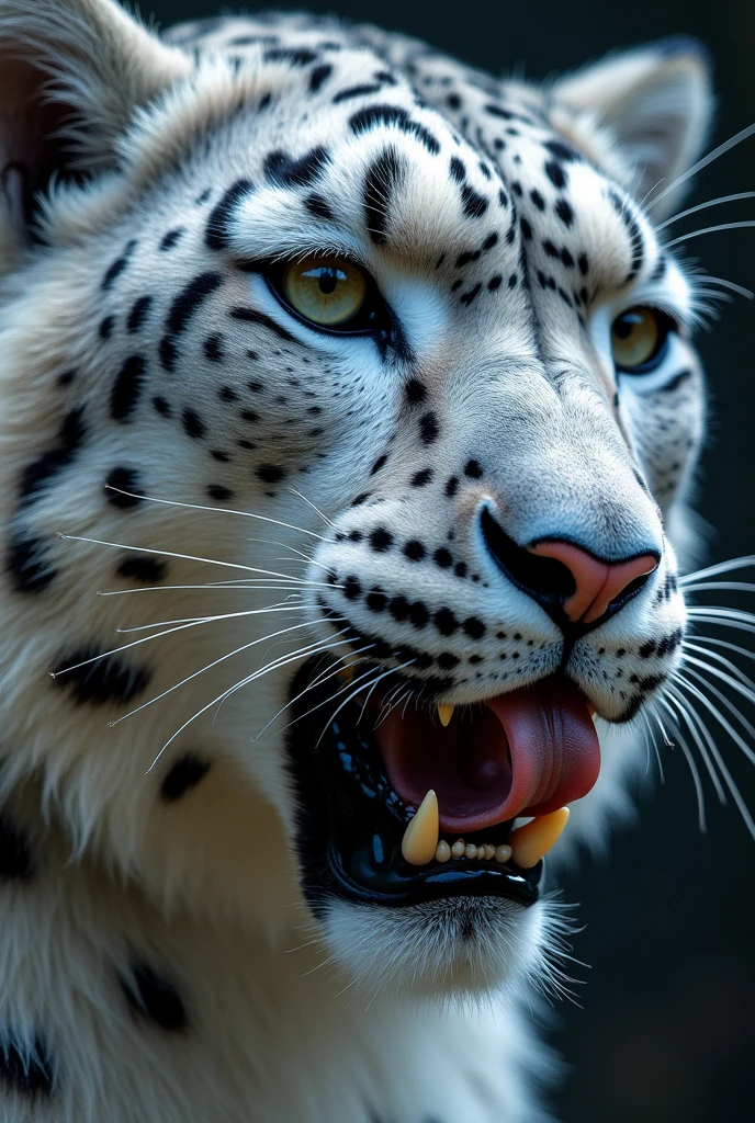 By Taran fiddler, bara, solo,snow leopard , sucking disembodied dick, dick suck, oral sex, cumming, detailed cum, semen in detail, in bedroom, dynamic angle, close up, zoom in on face