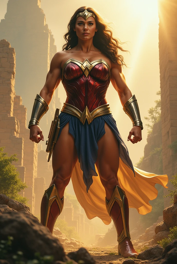 huge muscle woman wonder woman