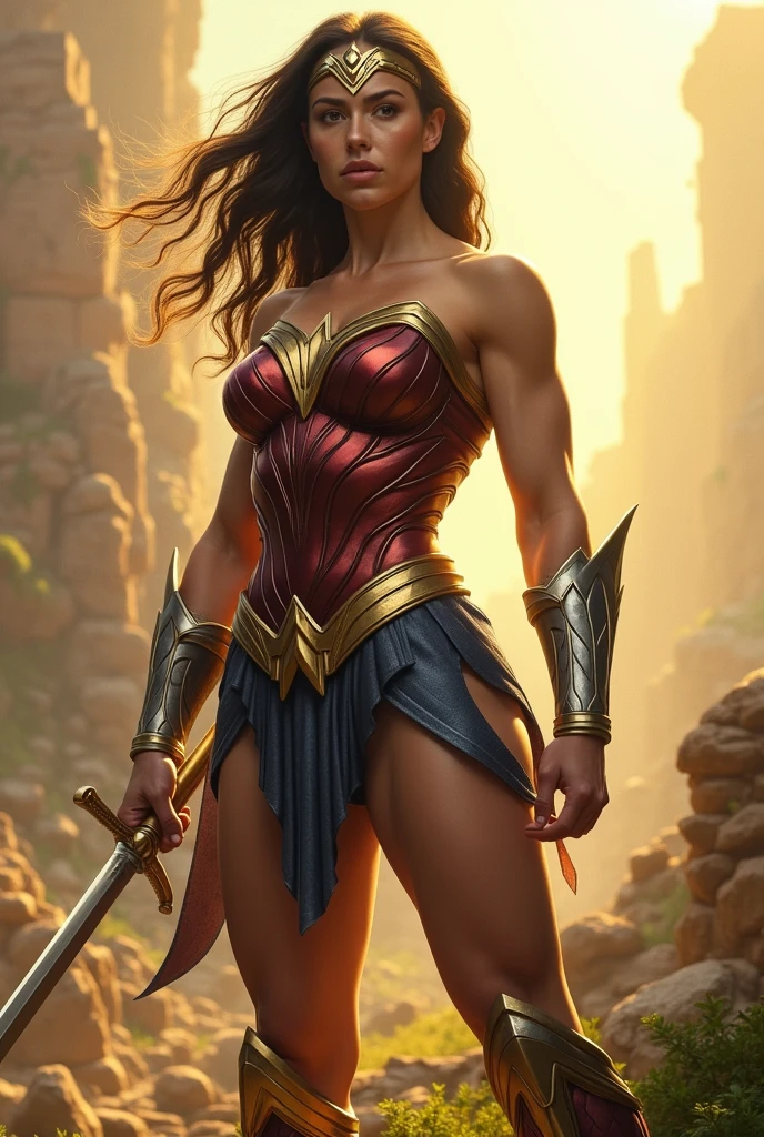 huge muscle woman wonder woman