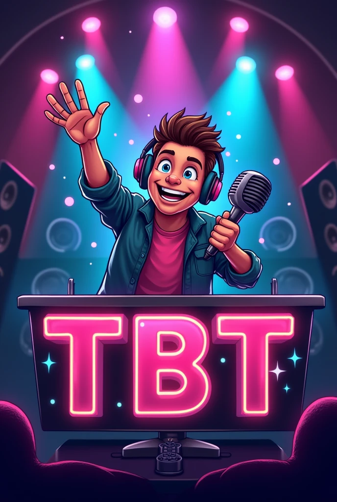 Logo chữ TBT nghề dẫn chương Trình micro