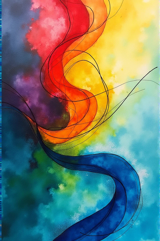 **Title:** "Colors in Motion"

- **Description:** Create a composition using organic shapes in vibrant colors. Use pens to create fluid lines that interact with each other, symbolizing freedom and spontaneity. Explore layer overlay and color transparency.