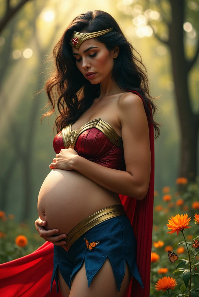 pregnant woman wonder woman mature