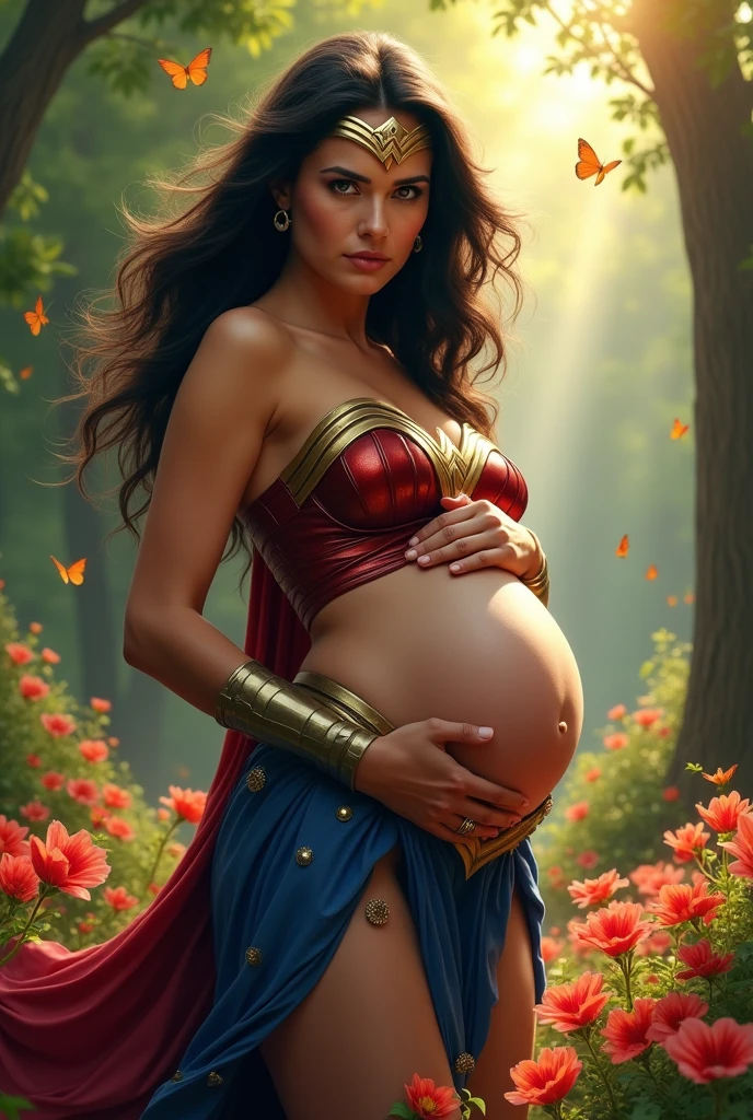 pregnant woman wonder woman mature