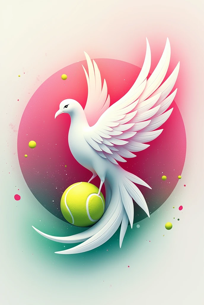 Create a Pink Tennis is the logo being a white phoenix casual tennis