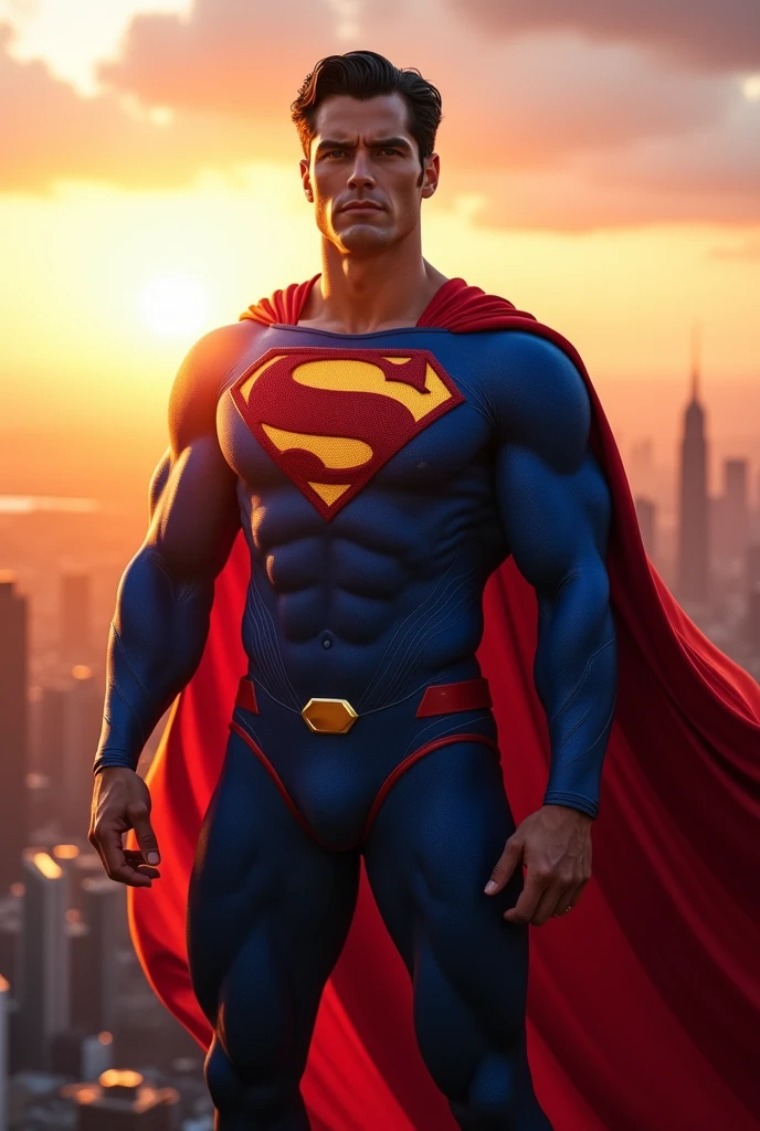 Male character with super tight Superman shirt with his member showing