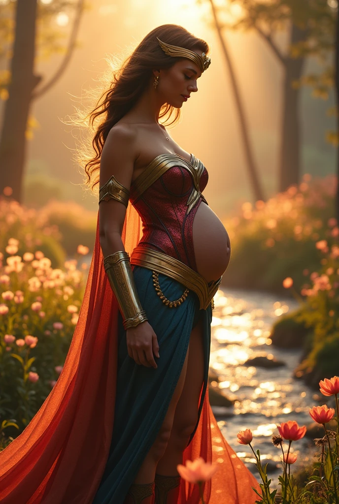 pregnant woman wonder woman mature corset 