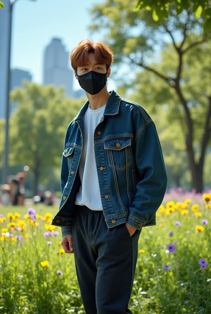Park jimin from BTS wearing mask