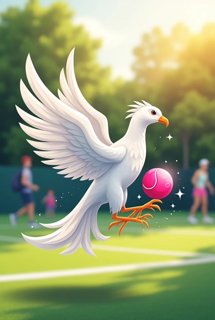 Create a Pink Tennis is the logo being a white phoenix casual tennis