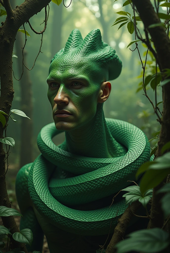 A man changed to be a snake